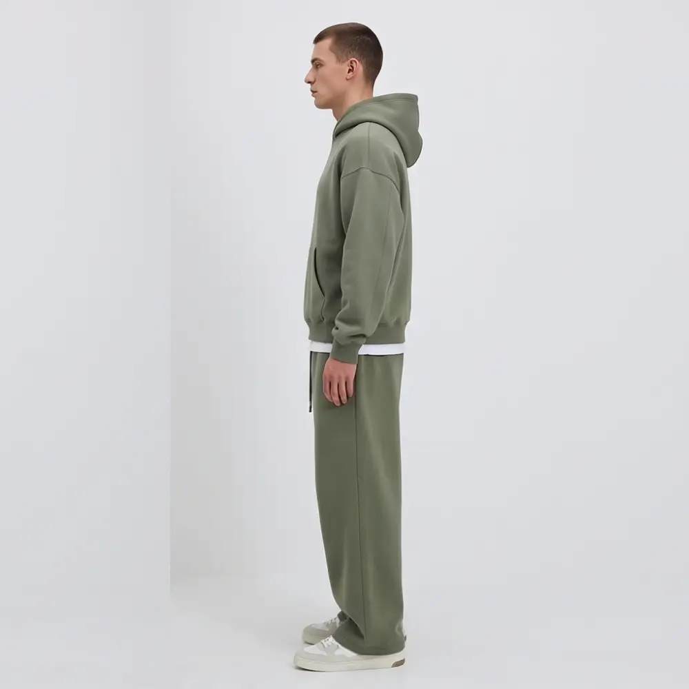 Men’s Heavyweight Oversized Fleece Tracksuit Set - Image 2