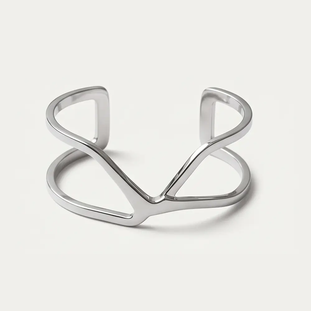 Architectural Infinity Silver Cuff
